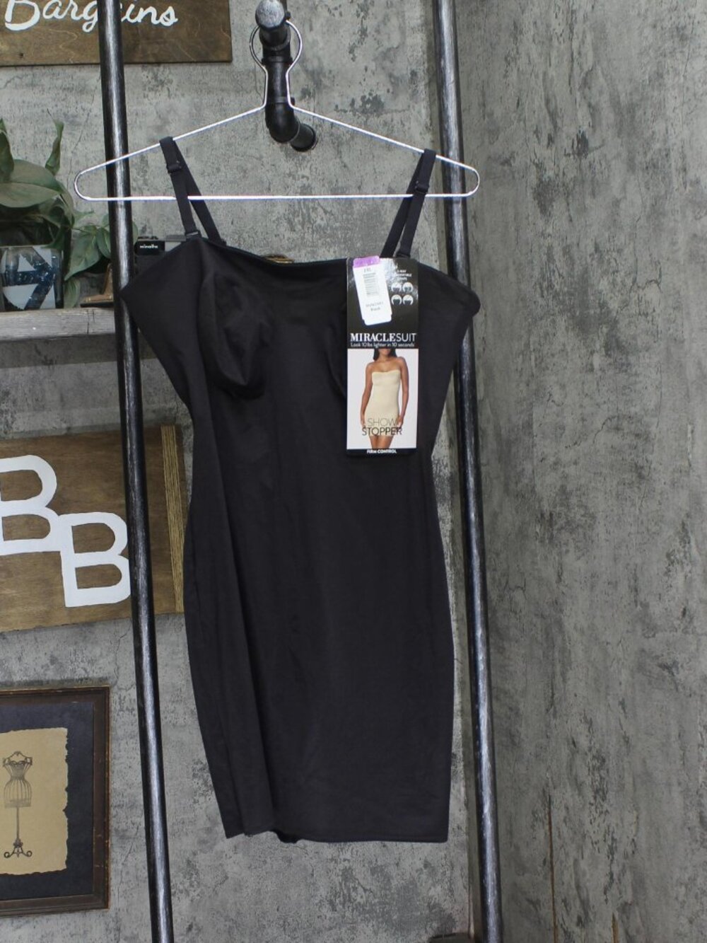 Miraclesuit Black Firm Control Convertible Strapless Shaping Slip 2Xl Sz 2XL